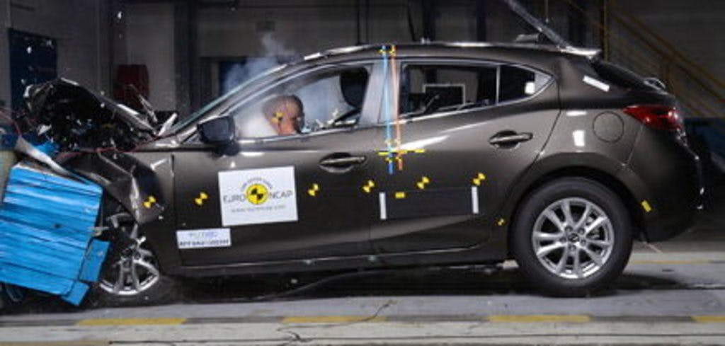 Mazda 3 (May 2016 – Feb 2019) frontal offset test at 64km/h