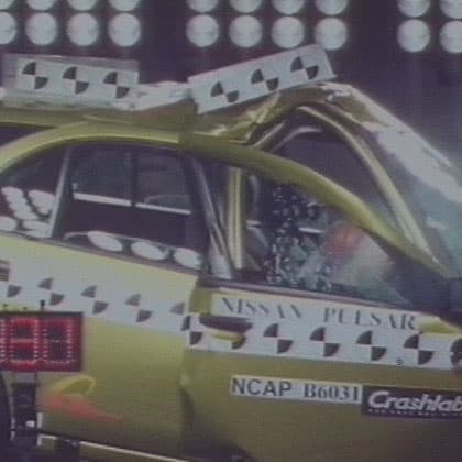 In 1995, the speed of the frontal offset test was increased