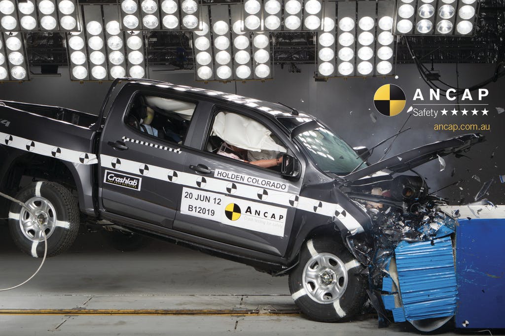 Holden Colorado crew cab (2012 - June 2016) frontal offset test at 64km/h