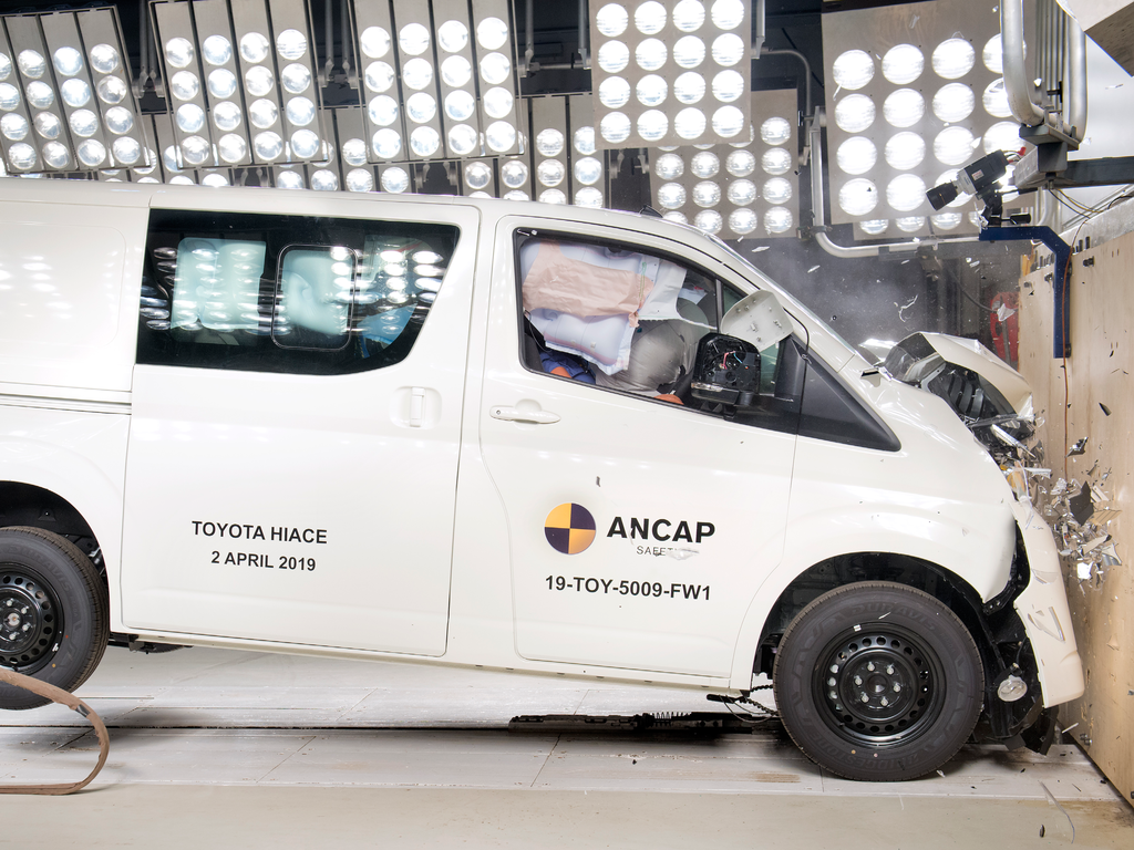 Toyota Hiace (May 2019 – onwards) full width frontal test at 50km/h