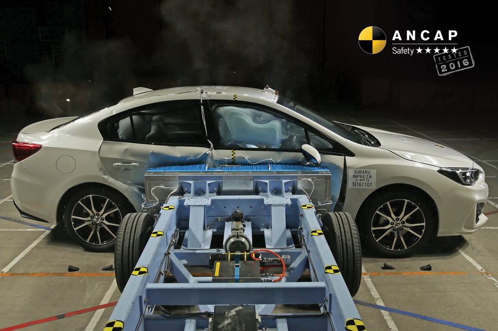 Subaru Impreza (Nov 2016 – onwards) side impact test at 50km/h