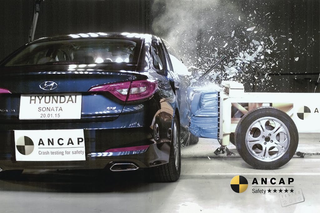 Hyundai Sonata (2015 - Jun 2020) side impact test at 50km/h
