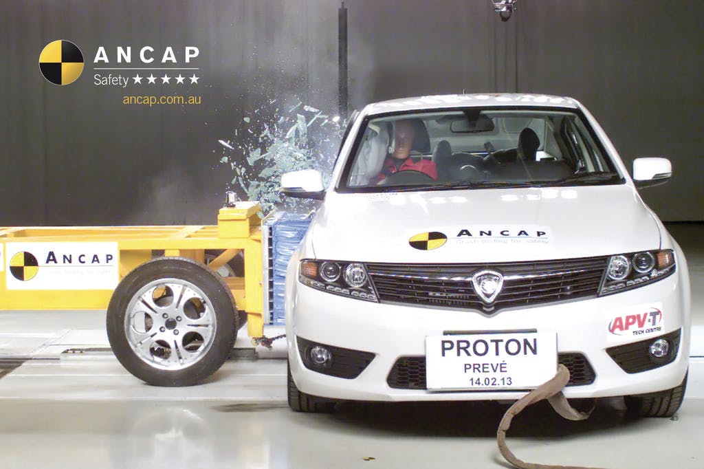 Proton Preve (2013-2017) side impact test at 50km/h