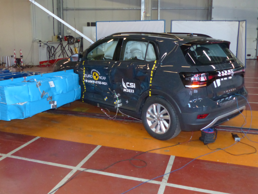 Volkswagen T-Cross (Apr 2020 – onwards) side impact test at 50km/h