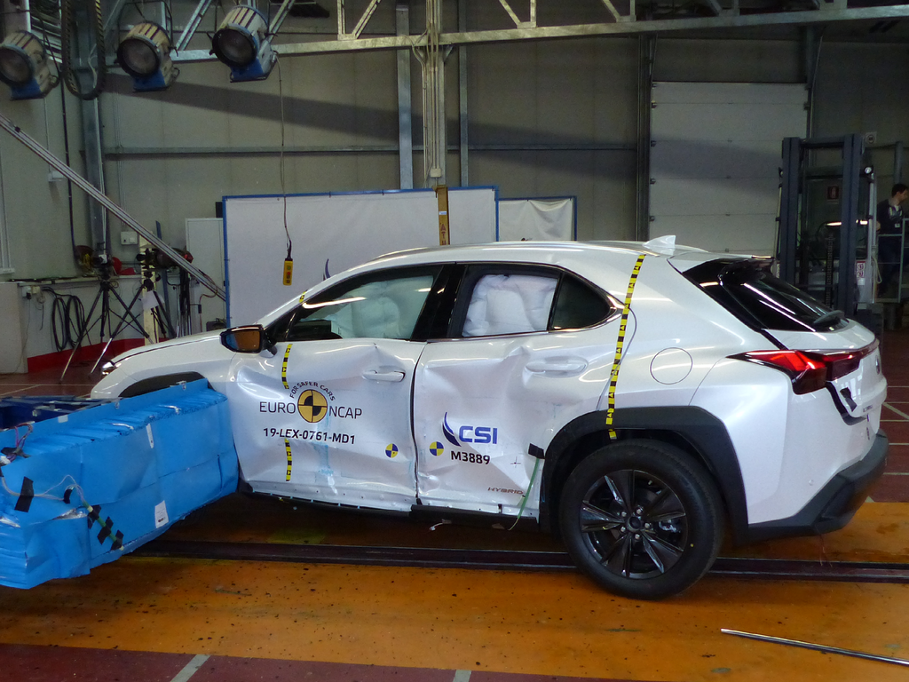 Lexus UX (Nov 2018 – onwards) side impact test at 50km/h