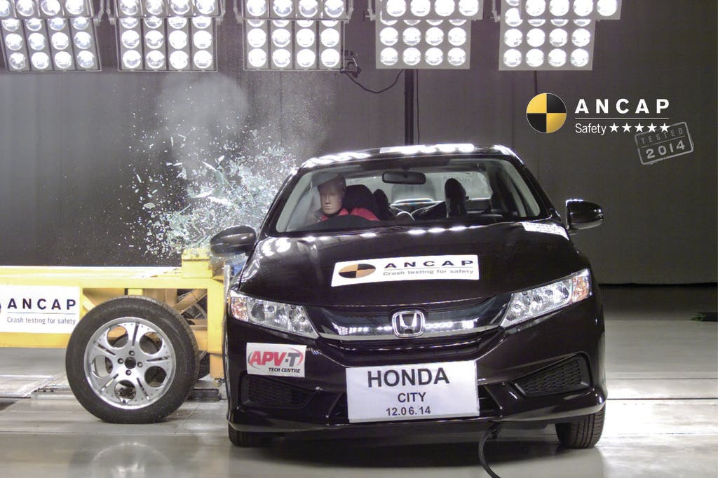 Honda City (Jun 2014-onward) side impact test at 50km/h