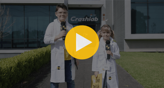 The Crash Test Kids prepare to meet Carla, ANCAP's Chief Executive Officer.